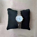 Emporio Armani Gianni T Bar Blue Dial Silver Steel Strap Watch For Women - AR1961