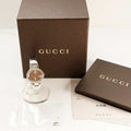 Gucci Guccissima Quartz Diamonds Brown Dial Silver Steel Strap Watch For Women - YA134503