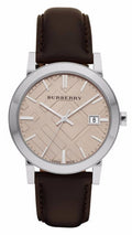 Burberry Heritage Beige Dial Brown Leather Strap Watch for Men - BU1777