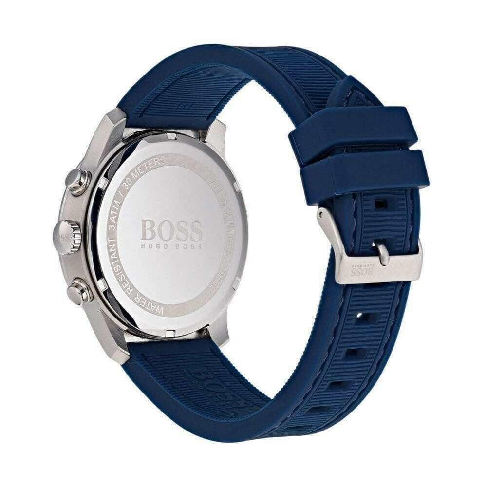 Hugo Boss Professional Blue Chronograph Dial Blue Silicone Strap Watch for Men - 1513526