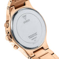 Guess Moonlight Multi Function Diamonds White Dial Rose Gold Steel Strap Watch for Women - GW0320L3