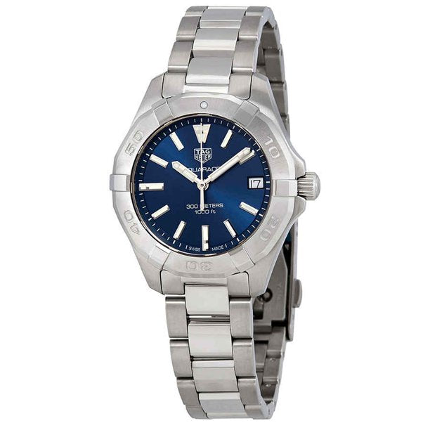 Tag Heuer Aquaracer Quartz 32mm Blue Dial Silver Steel Strap Watch for Women - WBD1312.BA0740