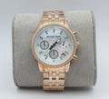 Michael Kors Damen White Dial Rose Gold Steel Strap Watch for Women - MK5026