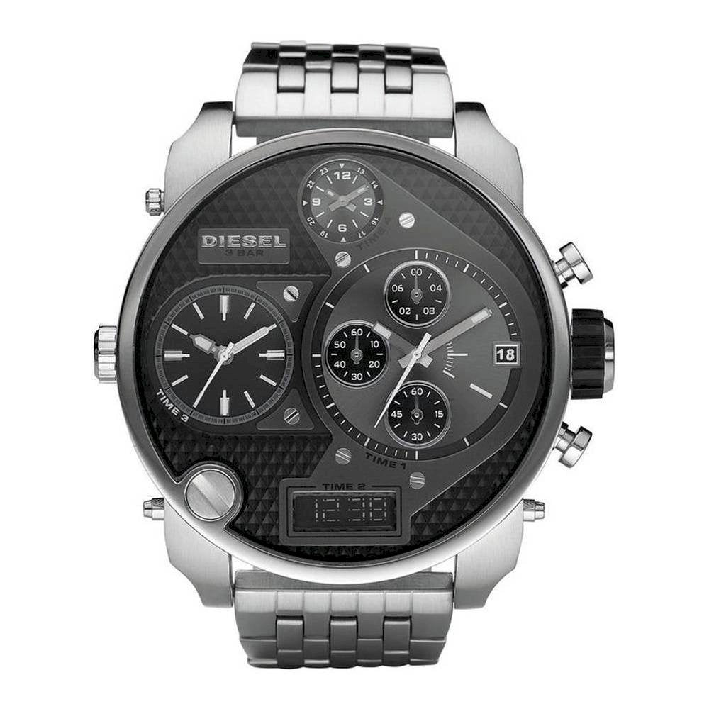 Diesel Mr Daddy 1.0 Black Dial Stainless Steel Stainless Watch For Men - DZ7221