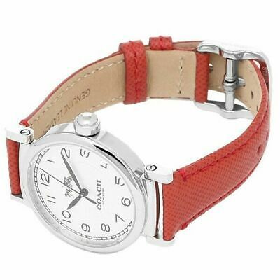 Coach Madison White Dial Red Leather Strap Watch for Women - 14502407