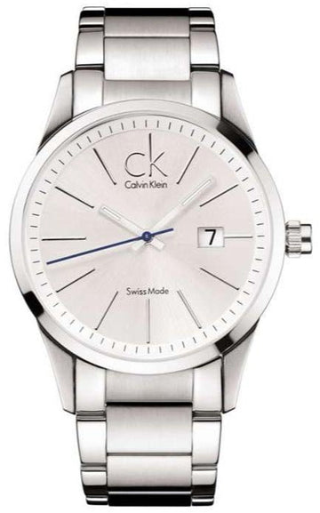 Calvin Klein Bold Silver Dial Silver Steel Strap Watch for Men - K2246120