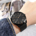 Calvin Klein Minimal Black Dial Black Mesh Bracelet Watch for Men - K3M21421