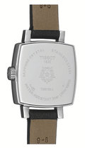 Tissot Lovely Square Diamonds Black Dial Black Leather Strap Watch For Women - T058.109.16.056.00