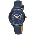 Fossil Tailor Blue Dial Blue Leather Strap Watch for Women - ES4092