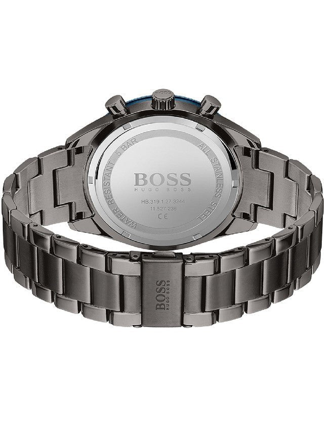 Hugo Boss Santiago Blue Dial Grey Steel Strap Watch for Men - 1513863