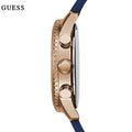 Guess Marina Multifunction White Dial Blue Rubber Strap Watch for Women - W1025L4