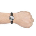 Fossil Jacqueline Mother of Pearl Dial Black Leather Strap Watch for Women - ES4535