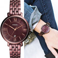 Fossil Jacqueline Brown Dial Brown Steel Strap Watch for Women - ES4100