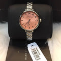 Marc Jacobs Sally Orange Dial Silver Stainless Steel Strap Watch for Women - MBM3365