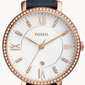 Fossil Jacqueline White Dial Blue Leather Strap Watch for Women - ES4291