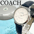 Coach Delancey White Dial Black Leather Strap Watch for Women - 14502714