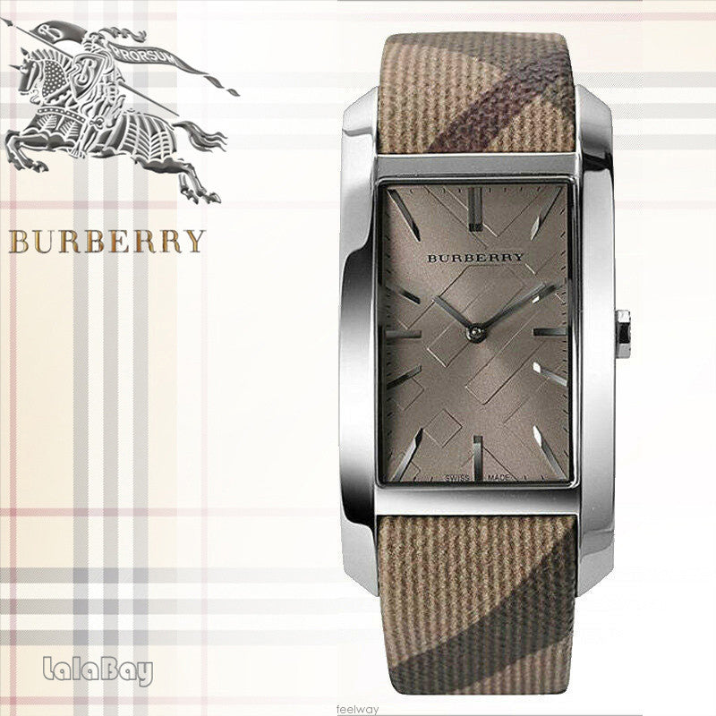 Burberry Nova Check Brown Dial Brown Leather Strap Watch For Women - BU9404