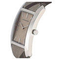 Burberry Nova Check Silver Dial Two Tone Leather Strap Watch For Women - BU9404