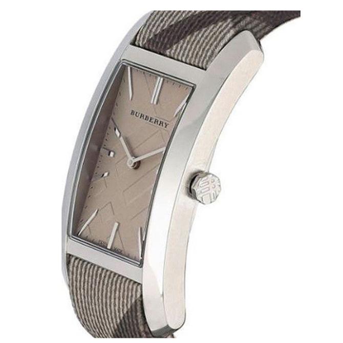 Burberry Nova Check Brown Dial Brown Leather Strap Watch For Women - BU9404