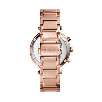 Michael Kors Parker Rose Gold Dial Steel Strap Watch for Women - MK6470