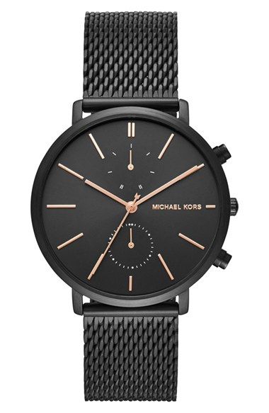 Michael Kors Jaryn Black Dial Black Stainless Steel Strap Watch for Men - MK8504