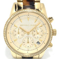 Michael Kors Ritz Gold Dial Two Tone Steel Strap Watch for Women - MK6322