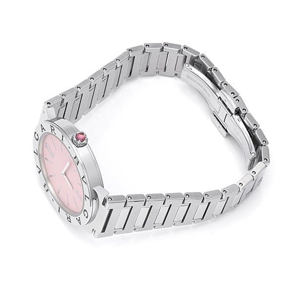 Bvlgari Bvlgari Bvlgari Quartz Pink Dial Silver Steel Strap Watch for Women - BVLGARI103711