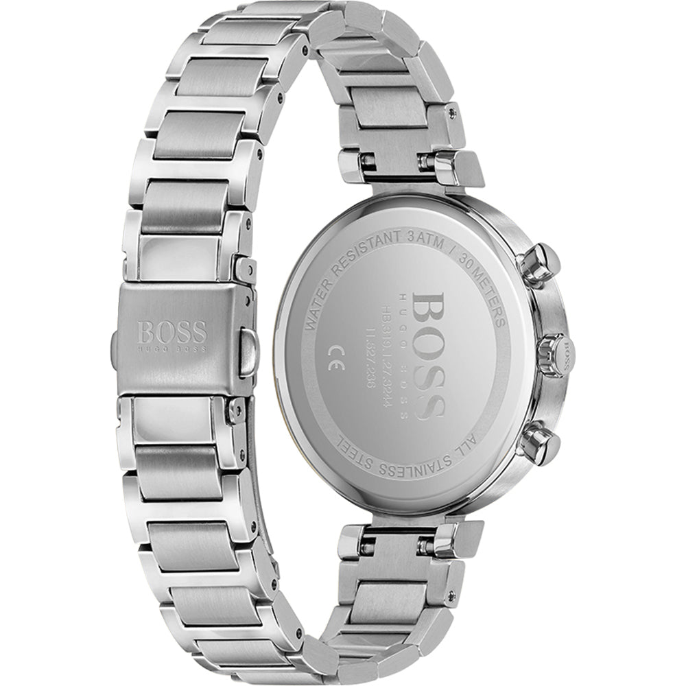 Hugo Boss Flawless Silver Dial Silver Steel Strap Watch for Women - 1502530