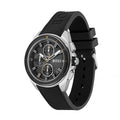 Hugo Boss Volane Chronograph Grey Dial Black Silicone Strap Watch for Men - 1513953