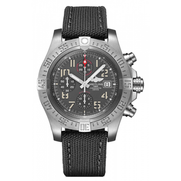 Breitling Avenger Bandit 45mm Anthracite Dial Black Nylon Strap Watch for Men - E13383101M1W1