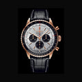 Breitling Navitimer B01 Chronograph 46 Silver Dial Black Leather Strap Watch for Men - RB0137241G1P1