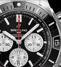 Breitling Super Chronomat B01 44 Black Dial Black Rubber Strap Watch for Men - AB0136251B1S1