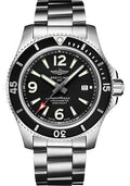 Breitling Superocean Automatic 44mm Black Dial Silver Steel Strap Watch for Men - A17367D71B1A1