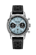 Breitling Top Time B01 Triumph Blue Dial Black Leather Strap Watch for Men - AB01764A1C1X1