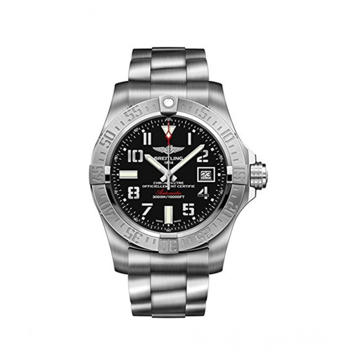Breitling Avenger II Seawolf Stainless Steel 45mm Black Dial Mens Watch - A1733110/BC31