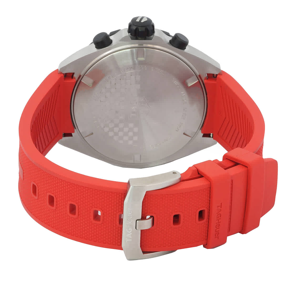 Tag Heuer Formula 1 Chronograph 41mm Red Dial Red Rubber Strap Watch for Men - CAZ101AN.FT8055