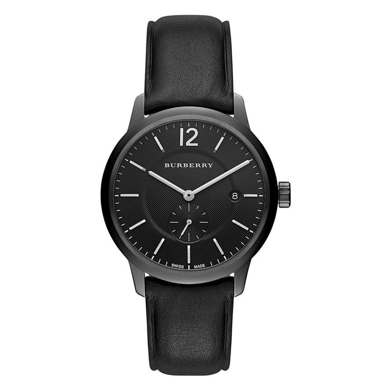 Burberry The Classic Black Dial Black Leather Strap Watch for Men - BU10003