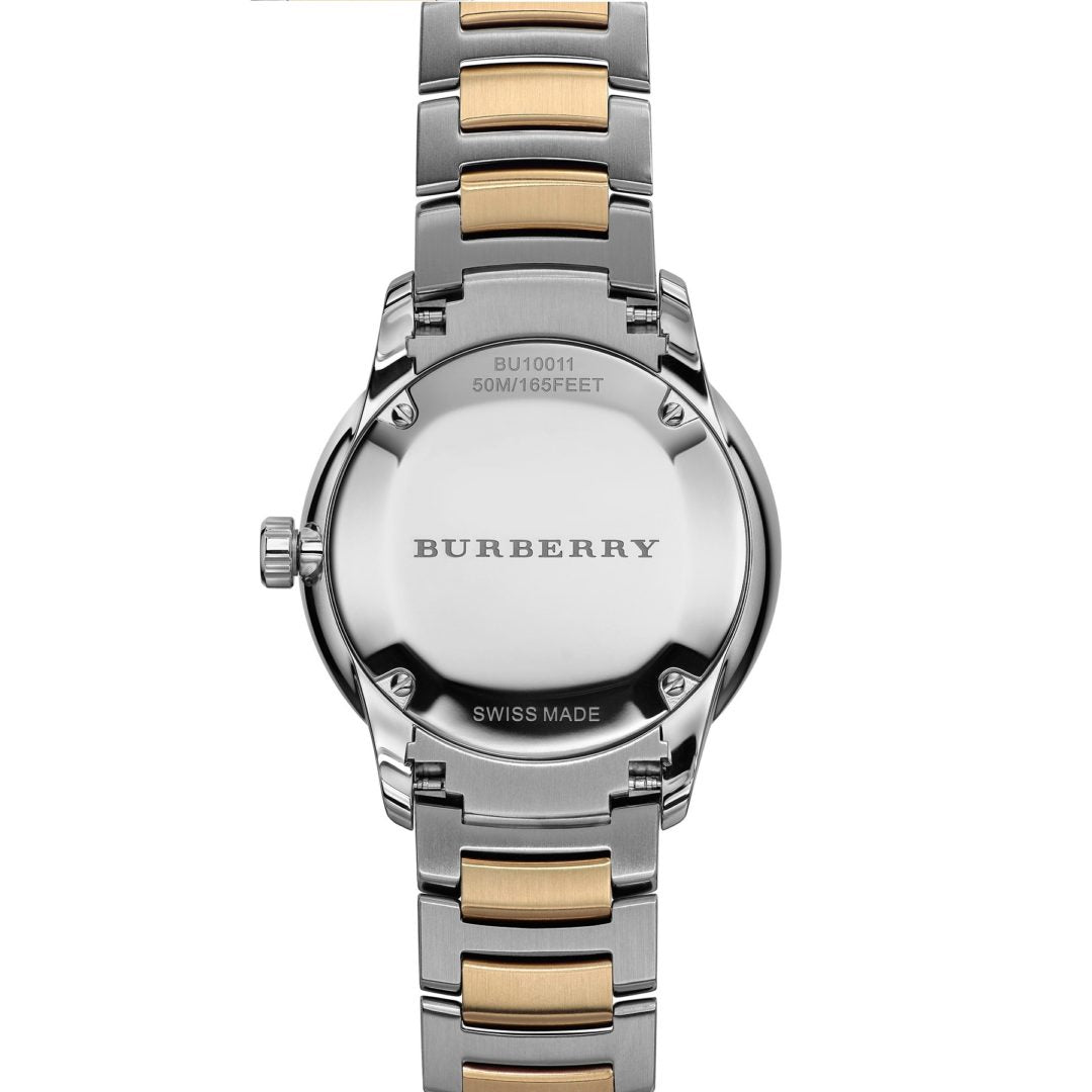 Burberry The Classic Gold Dial Two Tone Stainless Steel Strap Watch for Men - BU10011