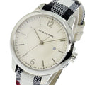 Burberry Classic Silver Dial Horseberry Black Leather Strap Watch for Women - BU10103