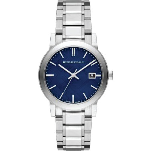 Burberry The City Blue Dial Silver Steel Strap Watch for Men - BU9031