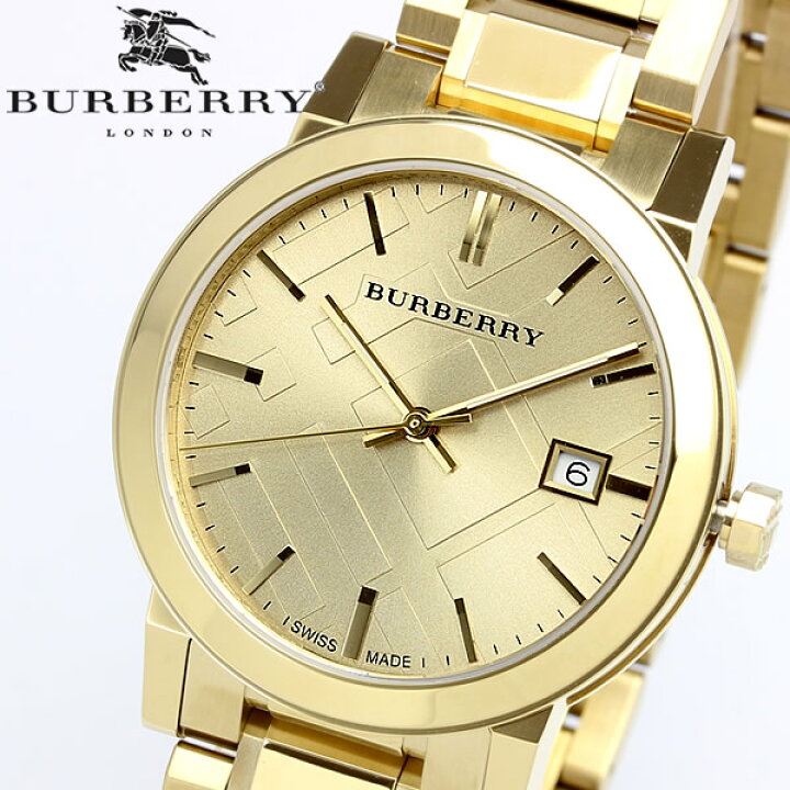 Burberry The City Gold Dial Gold Steel Strap Watch for Women - BU9033