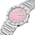 Bvlgari Bvlgari Bvlgari Quartz Pink Dial Silver Steel Strap Watch for Women - BVLGARI103711