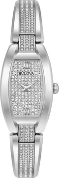 Bulova Crystal Collection Silver Dial Silver Steel Strap Watch for Women - 96L235