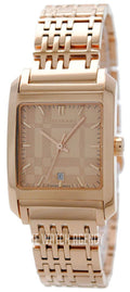 Burberry Nova Check Quartz Rose Gold Dial Rose Gold Stainless Steel Strap Watch for Women - BU1578