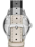 Burberry The Classic Silver Dial Horseferry Black Leather Strap Watch for Men - BU10002