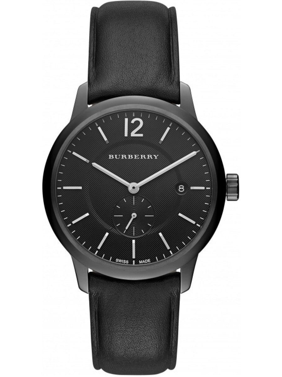 Burberry The Classic Black Dial Black Leather Strap Watch for Men - BU10003