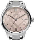 Burberry The Classic Pink Dial Silver Steel Strap Watch for Women - BU10111