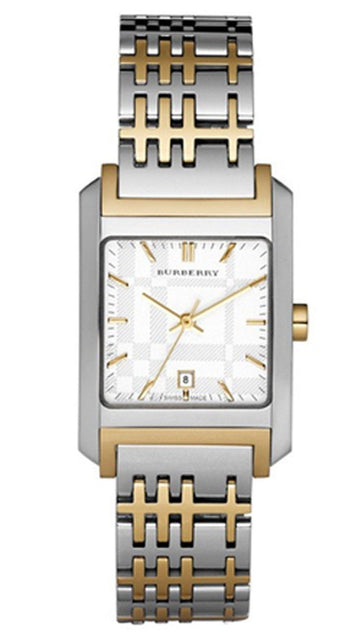 Burberry Nova White Dial Two Tone Steel Strap Watch for Women - BU1573