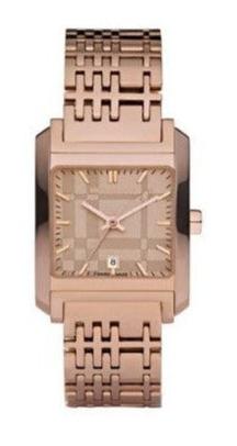 Burberry Nova Check Quartz Rose Gold Dial Rose Gold Stainless Steel Strap Watch for Women - BU1578