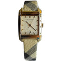 Burberry Nova Gold Dial Dial Beige Leather Strap Watch for Women - BU1582